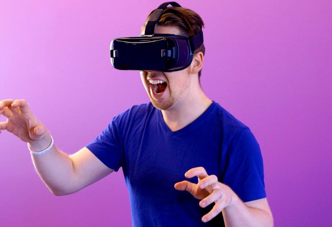 guy with a vr glass